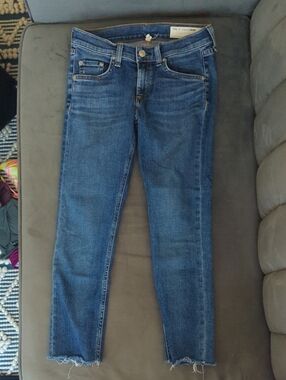 rag & bone Mid Blue Ankle Skinny Jeans